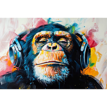 Tableau Singe Et Casque